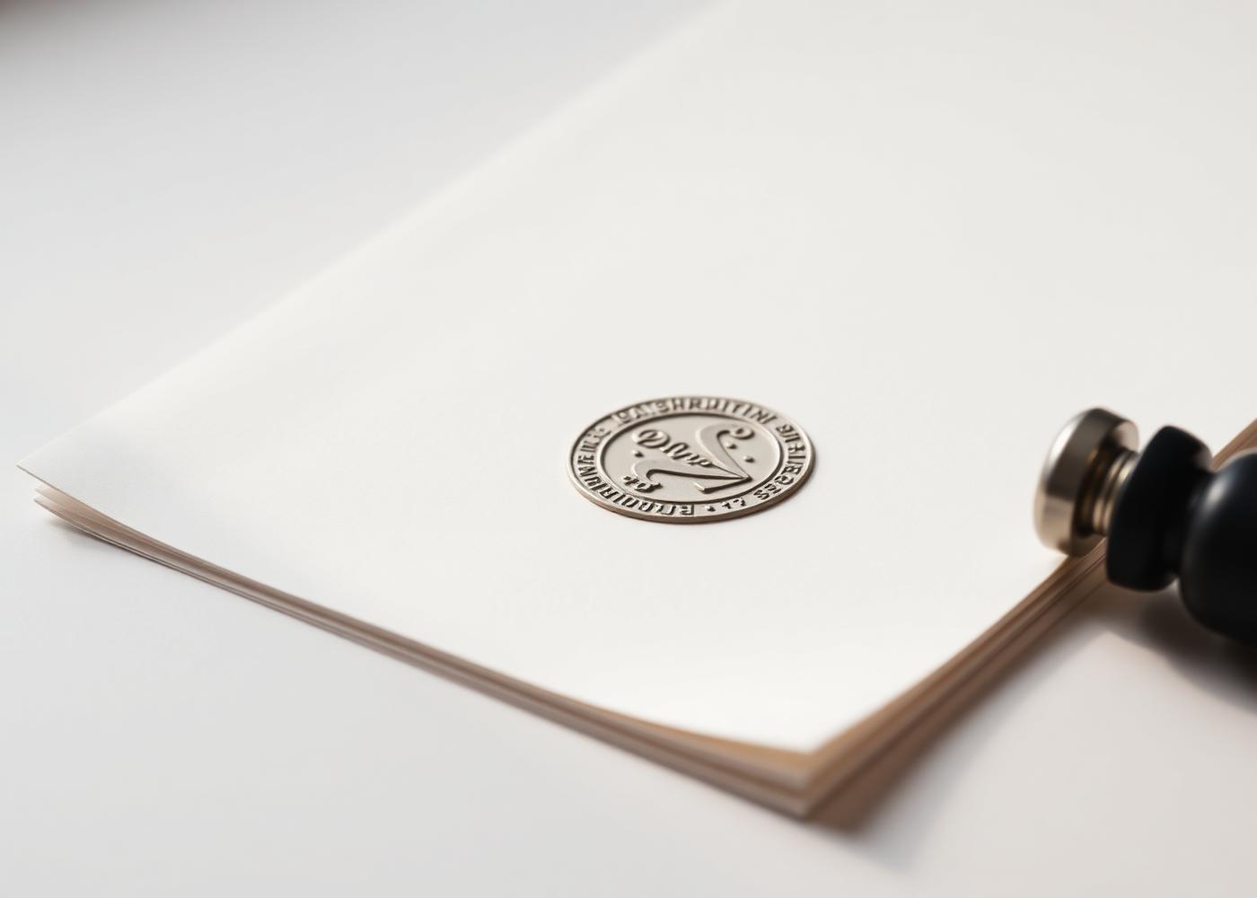 Notary seal on a document